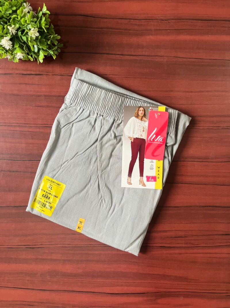 LIVA Lycra Cigar Pants - Grey