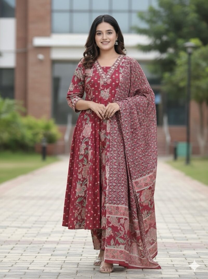 Premium Cotton Anarkali Suit