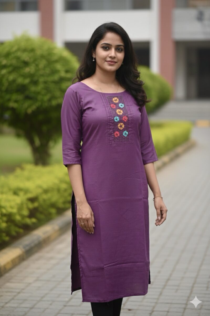 Embroidery Kurta with Lining